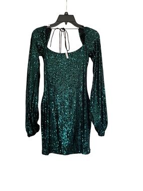 Lucy in the Sky Teal Sequin Mini Dress